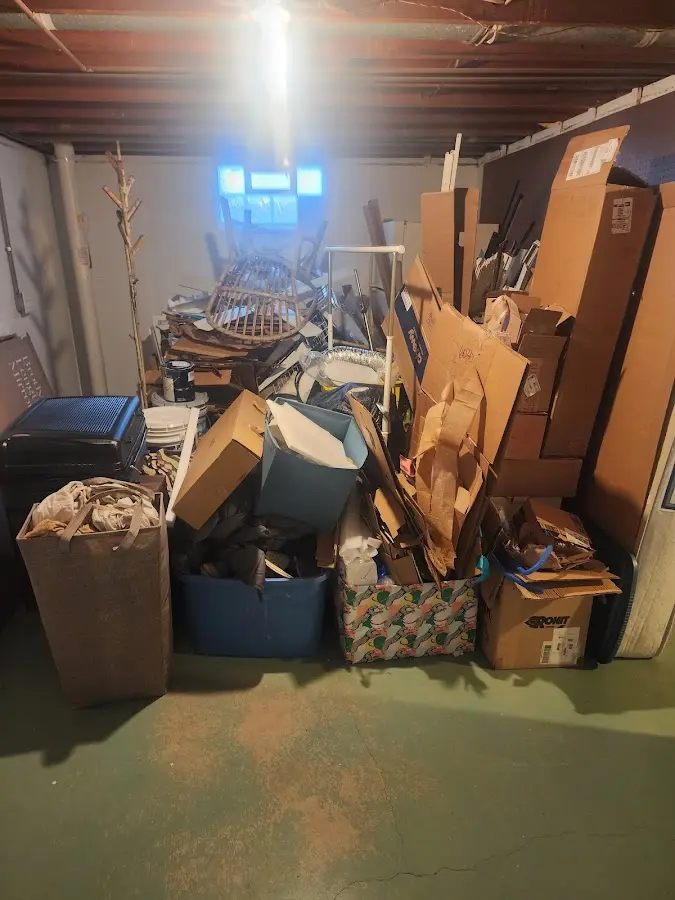 Roll-off dumpster container at job site for Yard Waste Dumpster Rental in Caro